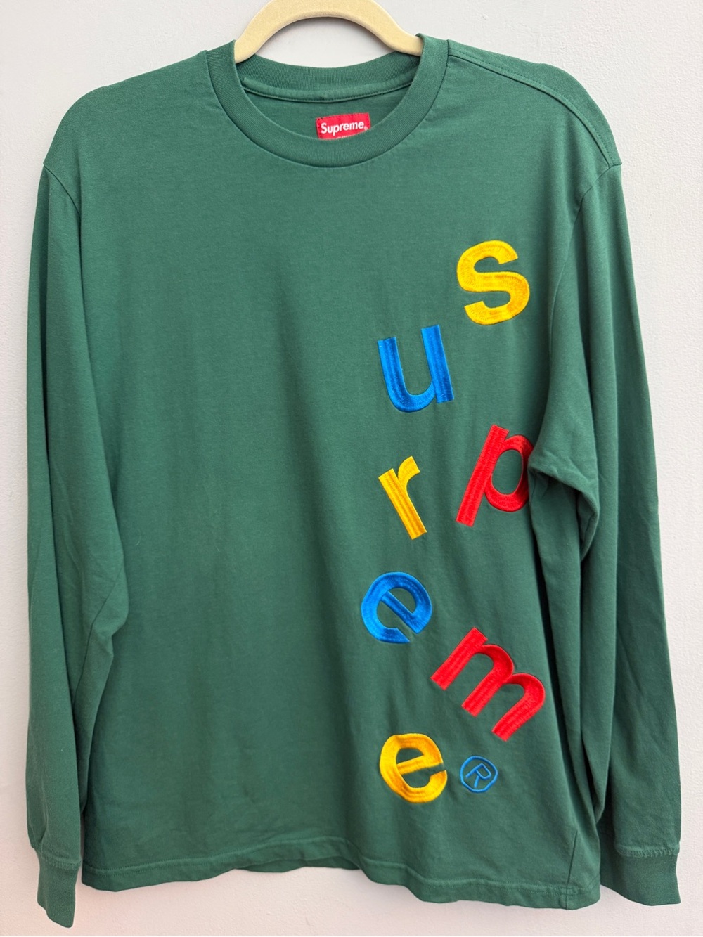 Supreme Scatter Logo L/S Top, Size Small